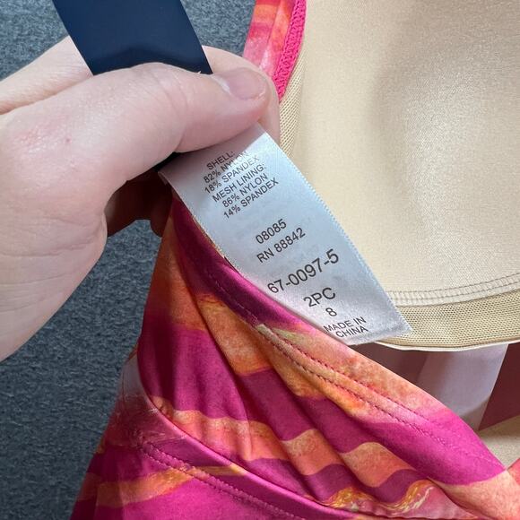 Kim Gravel x Swimsuits Hanky Halter Top & Brief Set Tequila Sunrise Size 8 - Picture 6 of 8